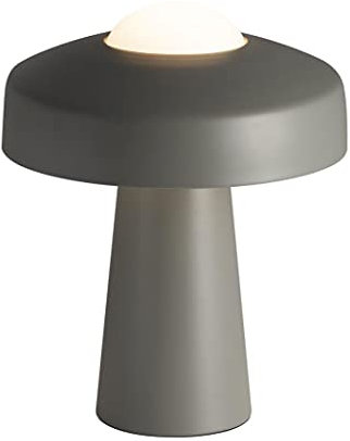 Tischleuchte TIME, E27, IP20, Glas opal weiß, grau