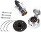 ETUKER Prise Remorque & Prise 7 Broches Métal, 12V Étanche Prise pour Remorque 7 Broches Mate Prise Attelage 7 Broches, Prise Remorque 7 Broches Convient Aux Camion/RV/Voiture (Alliage d'aluminium)