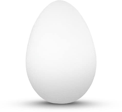 Netuno 10 Stück Styroporeier 8 cm Eier aus Styropor weiß Deko-Styroporeier Ostereier ideal für Ostern Dekoration Basteln Modellierung als Geschenk