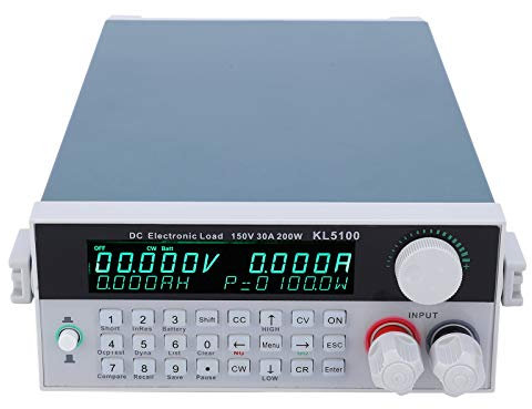 DC Tester mit Programmierbarer Last, KL5100 1-150 V 30A 200 W Elektronischer Lastmesser Hochgenauer Programmierbarer DC-Batterietester mit LCD-Bildschirm(EU Plug 220V)