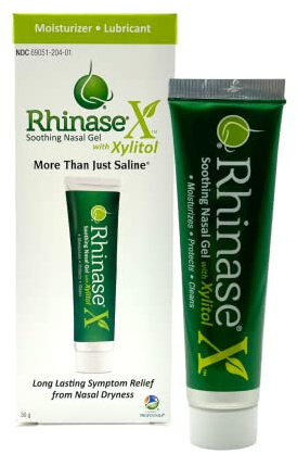 Rhinase X Nasal Gel | Less Sneezing, Itchiness, Nasal drip and Congestion | Mores Than Just Saline | Now with Xylitol | Long Lasting Symptom Relief from Nasal Dryness | (1 oz.)