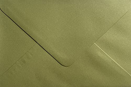 C6 Coloured envelopes for A6 Greeting Cards Wedding Invitation Crafts 114x162mm - Pack of 100 (Olive Green)