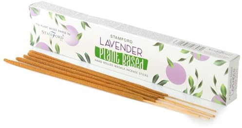 Puckator Stamford Premium Plant Based Masala Incense Sticks - Lavender Scented - Spiritual Insensé Sticks - Zen Meditation Gifts - Organic- Insense - Insencesticks - Rituals Fragrance Sticks -15