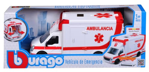Bburago Die-Cast MUNICIPLE AMBULANCE With STRETCHER Collectible Model Toy - 1:50 Scale