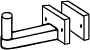 NINKA 3837.90 30300 Schwenkboden-Mitnehmer inkl. Distanzplatte für Küchen Eckschrank, Kunststoff alugrau, Silber