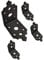 Black Right Angle Brackets 90 Degree Decorative Metal Corner Brace Joint Heavy Duty Powder Coated Ornamental L Shaped Repair Steel Sheet 2.5x 2.5x 1.5x 0,1 (65 x 65 x 40 x 2.5mm) Pack of 4pcs