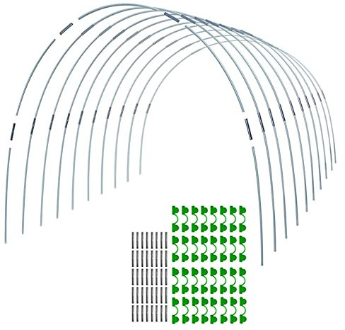 SPORTARC Cerchi da giardino per serre, kit fai da te per serre, telaio di supporto per tunnel da giardino, supporto per piante in tessuto, telaio di supporto per tunnel da giardinaggio (A)