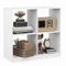 GOPLUS Bücherregal mit 4 Würfelfächern, Standregal, Aufbewahrungregal Ablageregal für Kinderzimmer Wohnzimmer, 73 x 33 x 73 cm (Weiß)