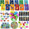 BOIKOKY 122 Gadget Dinosauri Compleanno Bambini - Kit Festa Dinosauri Compleanno Regalo Festa Sacchetti Dinosauri Compleanno, Regalini Fine Festa Compleanno Dinosauri