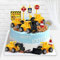 Morofme 16pcs Construction Cake Topper Vehicles Cake Decoration Set Truck Excavator Tower Crane Cupcake Topper Traffic and Road Sign Decor Happy Birthday Party Supplies Favors for Kids Boys