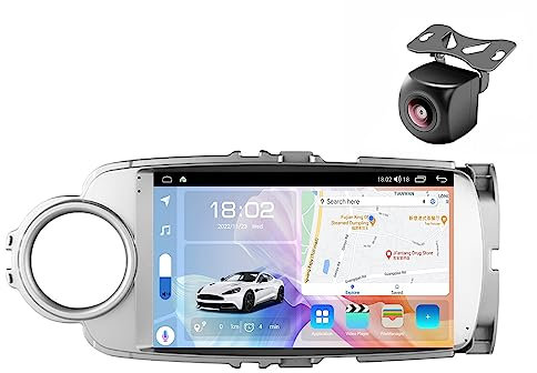 Android 12 Autoradio per Toyota Yaris 2012 2013 2014 2015 2016 2017 2 DIN Stereo Car Tablet Pollici Schermo MP5 Lettore Multimediale Receiver GPS Radio con Car-play Android auto (M300S 8core 3+32G)