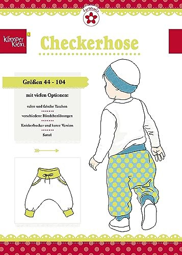 Farbenmix Checkerhose Schnittmuster zum Selber nähen für Babys und Kinder, Gr. 44-104