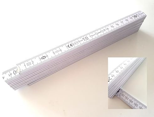 ADGA Meterstab 2 Meter verschiedene Farben 1A NEUWARE Zollstock Meterstäbe Gliedermaßstab Weiss