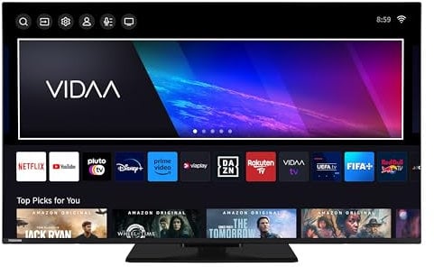 Toshiba 50 Zoll VIDAA TV Fernseher (4K UHD Smart TV, HDR Dolby Vision, Triple-Tuner, Bluetooth, Dolby Audio) 50UV3463DAW