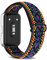 KoGiio Nylon Bracelet Compatible avec Samsung Galaxy Fit 3, Femmes Hommes Braided Stretch Remplacement Sangle Ajustable Bracelet Compatible avec Samsung Galaxy Fit 3 - Fleur Mauve