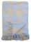 Bloomingville Hochwertige Tagesdecke 160 x 130 cm – Vielseitige Kuscheldecke aus recycelter Baumwolle, ideal als Sofadecke oder für Bett und Garten, kuschelig weich und pflegeleicht (Hellblau)