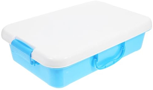 ifundom Bandeja Juegos Sensorial Portátil Bandeja Arena Plástico con Tapa Caja Arena con Asas Caja Arena 15X10 Pulgadas Caja Almacenamiento Juguetes para Niños