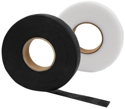 2 Pezzi Nastro Termoadesivo, Nastri Adesivi Termoadesivo per Tessuti, Nastro Adesivo Cuciture Termoadesivo, Nastro Stirare Rotolo, Nastro Orlo Stirare Tessuto per Giuntare Pantaloni Tende Vestiti