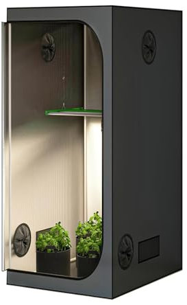 Pflanzen Growzelt,Großes Green Hut-Wachstumszelt Für Pflanzen,Grow Tent mit Sichtfenster,Luftig Gewächshaus Growroom für Homegrowing, Indoor-Anbau 90 * 90 * 180CM