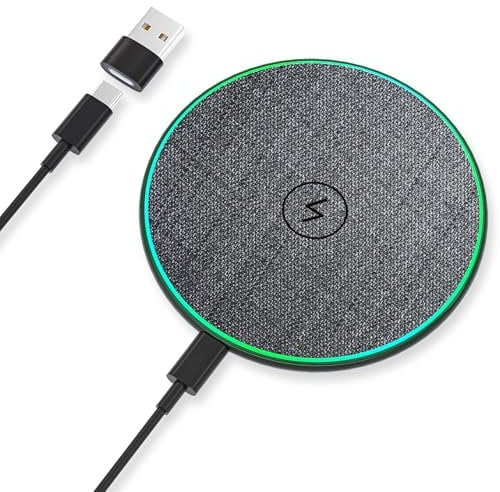 Wireless Charger, 15W Fast Charge Wireless iPhone Charger Wireless Charging Pad for iPhone 15/14/13/12/11 Pro Max/XS/XR/SE, Wireless Phone Charger for Samsung Galaxy S24/S23/S22/S21/S20 FE, HUAWEI P40