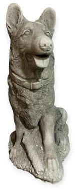 OriginalPaul Skulp & Betondesign Imposante Steinfigur Deutscher Schäferhund: 15kg, 42x20x29 cm, Frostsicher, Witterungsbeständig