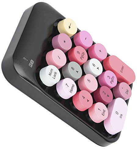 KIMISS AK18 2.4G Kabellose Numerische Tastatur, Schokoladen-Tastenkappe, Spielrichtungsumschaltung, Geeignet für - und -Systeme (Black)