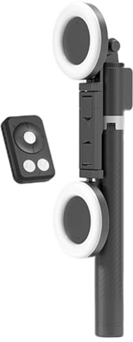 Soporte para trípode para teléfono Selfie Stick, trípode para teléfono con luz - Trípode portátil para teléfono de 67 pulgadas de altura con control remoto inalámbrico - Trípode para teléfono de viaje