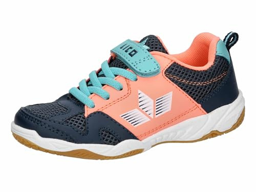 Lico Unisex Kinder Sport Vs Hallenturnschuhe, Marine Lachs Türkis, 41 EU