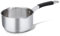 AKH HOUSEWARE Stainless Steel Milk Pan with Pouring Lip & Silicon Grip Handle 16cm Milk Pot/Soup Pot Suitable for All Types of Hobs Including Induction Hob Tea Pot (16CM)