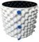 POSH Air Pot Top - Vaso da fiori traspirante, pareti profilate, crescita delle radici, colore bianco (16L)
