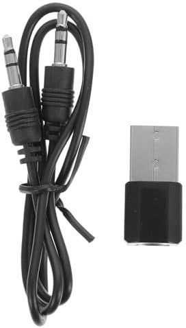 Housoutil Wireless Audio Empfänger USB Adapter Aux Ausgang Für Home Stereo Lautsprecher Und Verstärker Kompatibel Mit PC Laptop Und Mehr Schwarz