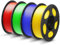 ANYCUBIC PLA+ Filament 1.75mm, Refill PLA Plus Filament und Spool Kit, Hohe Zähigkeit und Präzision -3D-Druckmaterialien, Intelligente Identifikation,4KG Rot Blau Gelb Grüner Blitz