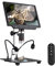 Joyance Microscopio digitale da tavolo per adulti, ingrandimento 10X-430X, schermo IPS da 8,0 pollici, foto da 52 MP, video 4K, batteria integrata, luci di riempimento a LED, supporto regolabile