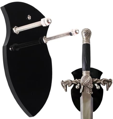 HDBHSBE Sword Wall Mount Detachable Sword Hanger Single Vertical Display Stand Acrylic Wall Mount Holder Universal Rack for Axe Anime SwordLightsaber Stand