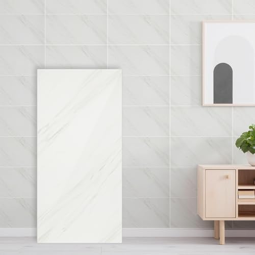 Monucep Wandpaneel Marmoroptik 60x30cm, 10 stück küchenrückwand,PET Küchenrückwand selbstklebend,Wandverkleidung Marmoroptik für Küche & Bad,Küchenrückwand Platte Wandpaneel,Jazz Weiß