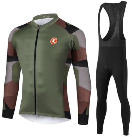 UGLY FROG 2026 Fahrradtrikot Set Langarm für Herren Fahrradbekleidung MTB Radtrikot Herrentrikot Radhose Radsport-Bekleidung Rennrad Trikot Sportbekleidung Shirts mit 20D Sitzpolster