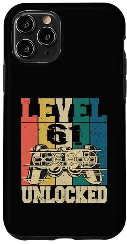 61 Birthday Gamer Gaming Gamer 61 Years Level 61 Unlocked Case for iPhone 11 Pro