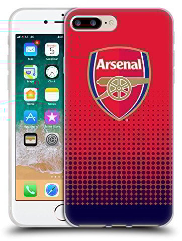 Head Case Designs Officially Licensed Arsenal FC Fade Crest 2 Soft Gel Case Compatible With Apple iPhone 7 Plus/iPhone 8 Plus