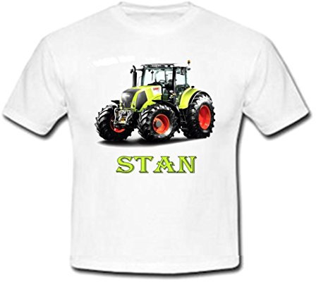 GRAVOPHOTO Tshirt personnalisé Tracteur Claas prénom et Taille au Choix