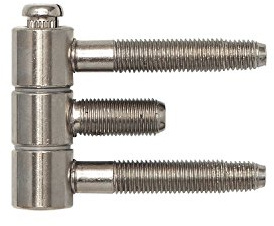 Stahlzargenband 3-tlg. f. gefälzte Holztüren, Band 16 x 46,7 mm,Stahl vernickelt
