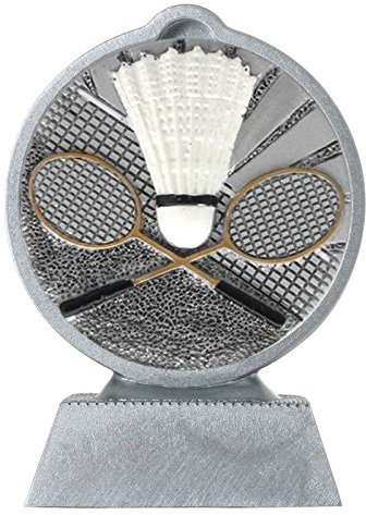 KDS Pokal mit 3D Motiv Federball Badminton Serie Ronny 10,5 cm hoch