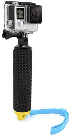MyGadget Schwimmender Action Kamera Handler Stick - Rutschfester Handgriff Monopod Wasser Zubehör Kompatibel mit u.a. GoPro Hero 13 12 11 10 Xiaomi Yi - Gelb