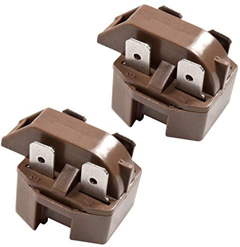 HQRP 2-Pack 4 Pin Universal Refrigerator Freezer Compressor PTC Start Relays Starter IC-4 Replacement plus Coaster