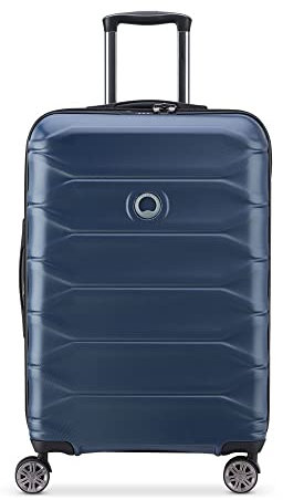 Delsey mittelgroßer Hartgepäck Check-in Koffer | Trolley 44 x 26,5 x 68 cm aus hochwertigem, robustem ABS und PC Material | für Damen und Herren | 4 Doppelrollen & TSA-Schloss | Meteor Serie