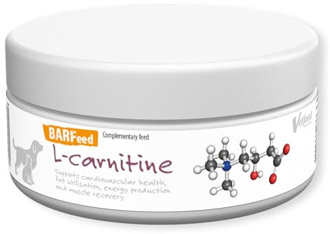 Vetfood BARFeed L- carnitine 100g, Unterstützung des Fettstoffwechsels und der Muskelausdauer bei Hunden, besonders bei aktiven und älteren Tieren