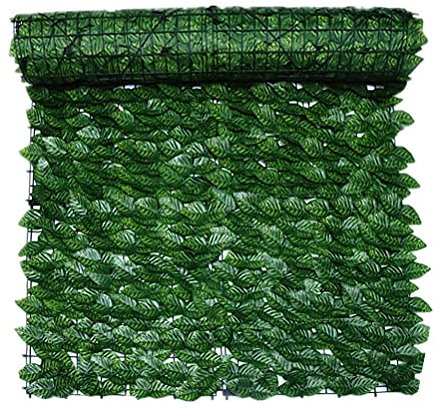 YsaAsaa Künstliche Efeu-Hecke, Hecke, Größe 0,5*3M, Efeu, Natürlich, Kunststoff, Grüne Dekoration für Büro, Garten, Hochzeit, Balkon, Terrassen, Wand, Sichtschutz