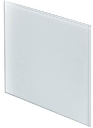 Bathroom Extractor Fan with Glass Front Panel - Pull Cord Timer Humidity Sensor (100mm / 4 Silent KWS with Timer, Square Gloss White - PTG)