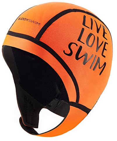 BUDDYSWIM Cuffia Nuoto in Neoprene da 2,5 mm per Il Nuoto in acque libere. Cuffia Piscina Uomo e Donna in Neoprene Isolante dal Freddo con Chiusura Facile, per Immersioni, Surf e lavori Acquatici.
