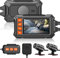 IXROAD Motorcycle Camera Front and Rear 2K/30fps 1080P/60fps Motorbike Dash Cam Waterproof with 3 Screen, Wired Remote, WiFi, GPS, EIS, G-sensor, Night Vision, Max 256GB