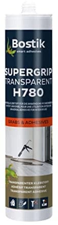 Bostik H780 Hybrid Supergrip Colle et mastic pour bois, pierre, béton, métal, plastique, 310 g Transparent